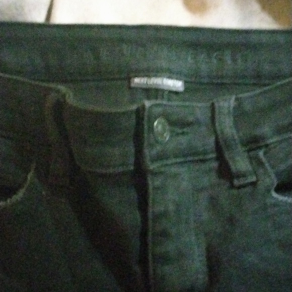 American eagle next level stretch black with ripped legs all the way down size e - Picture 2 of 2
